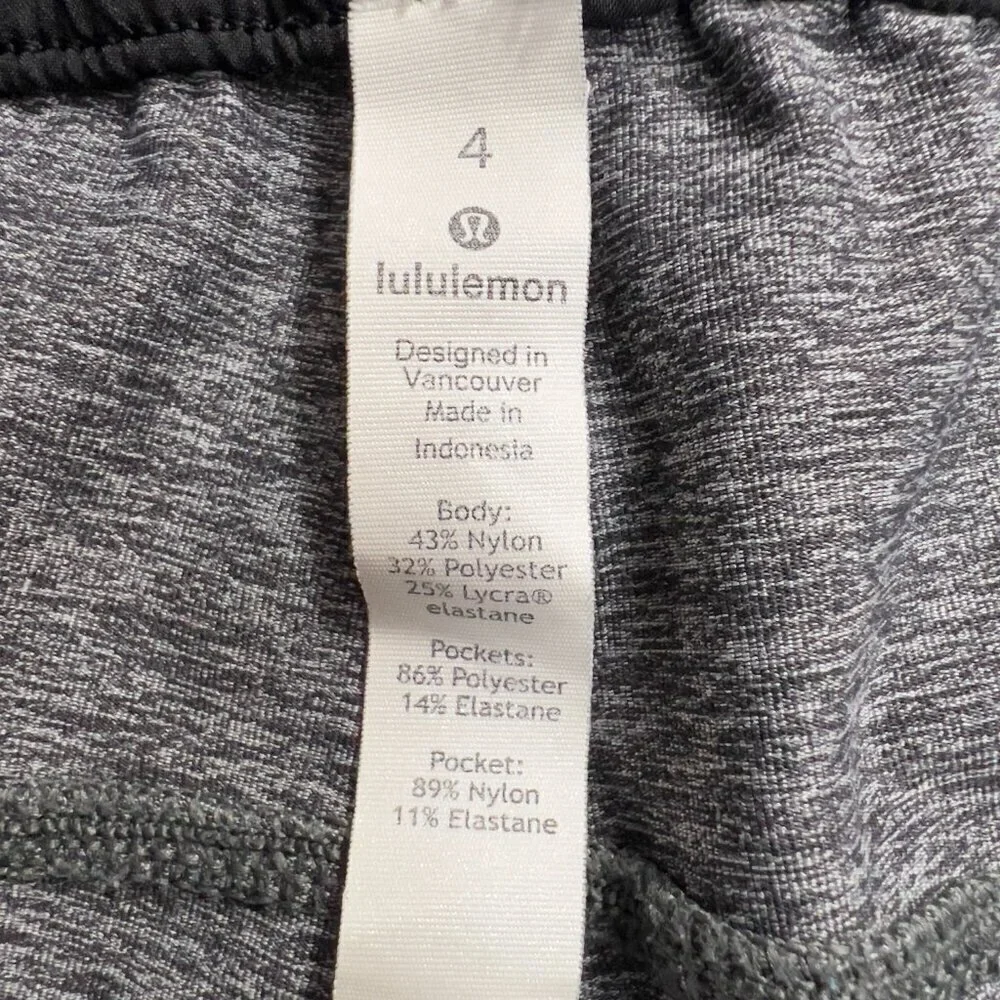 Lululemon Heathered Gray Drawstring Straight Leg Pants Size 4